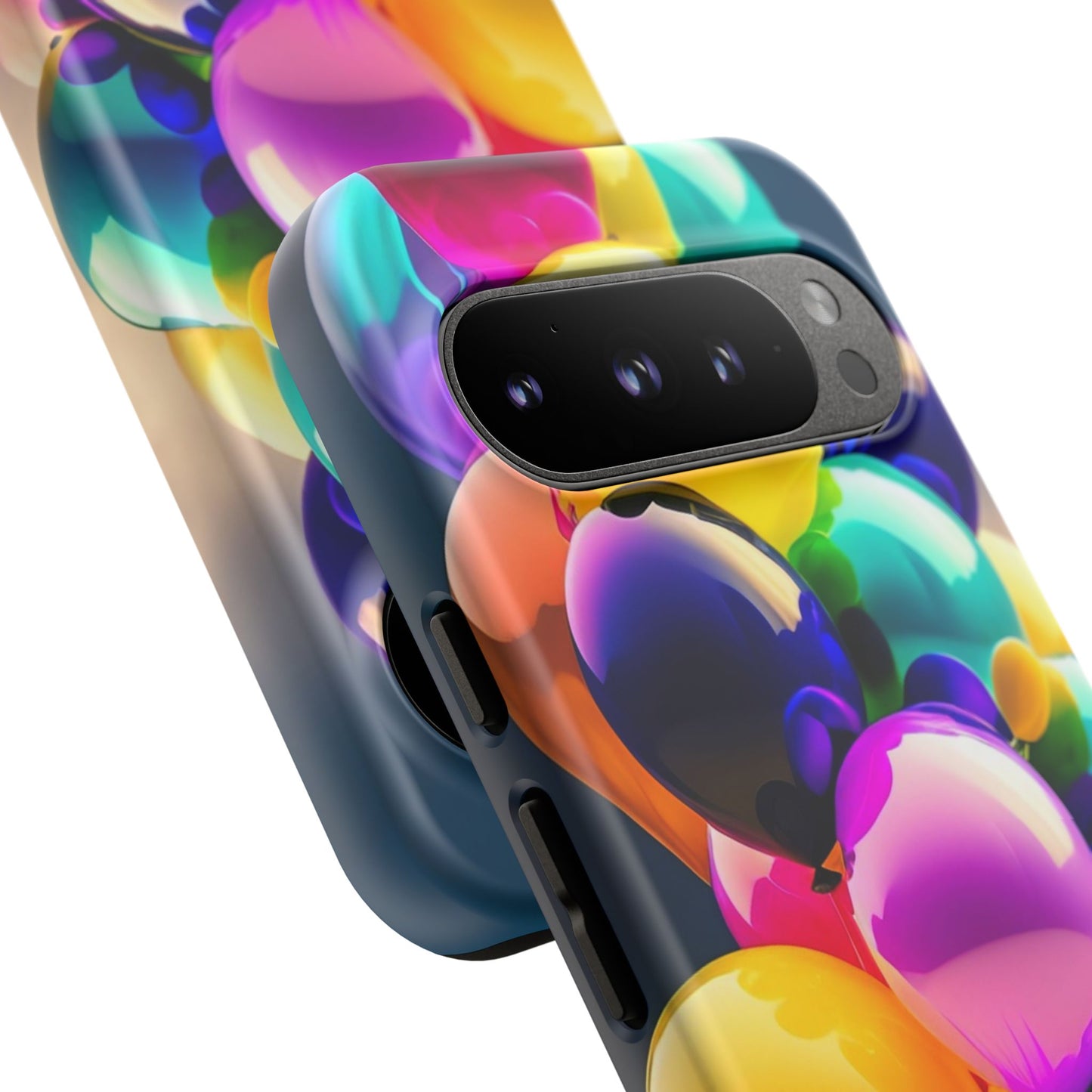 Colorful Balloon Tough Phone Case — Vibrant Party Balloons Protective Cover