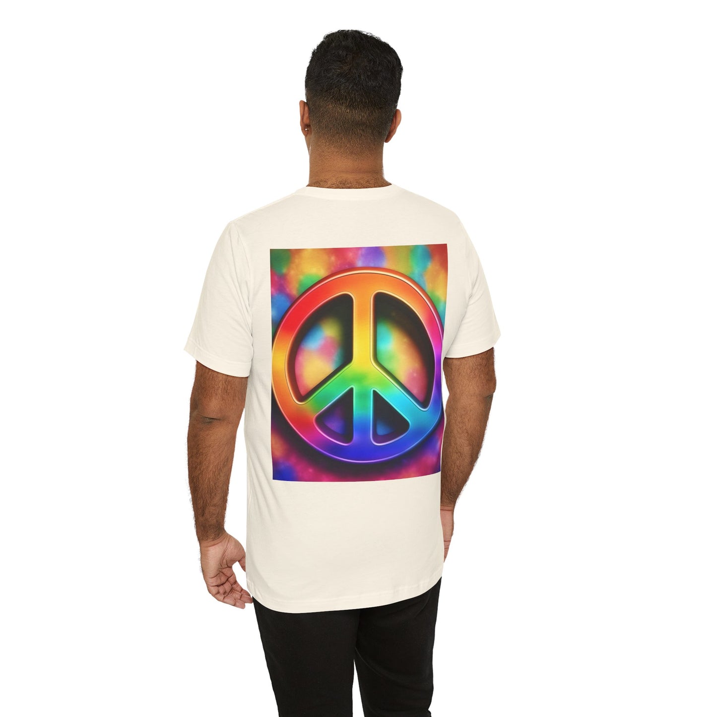 Peace Sign Tie-Dye Tee — Rainbow Hippie Peace Symbol T-Shirt