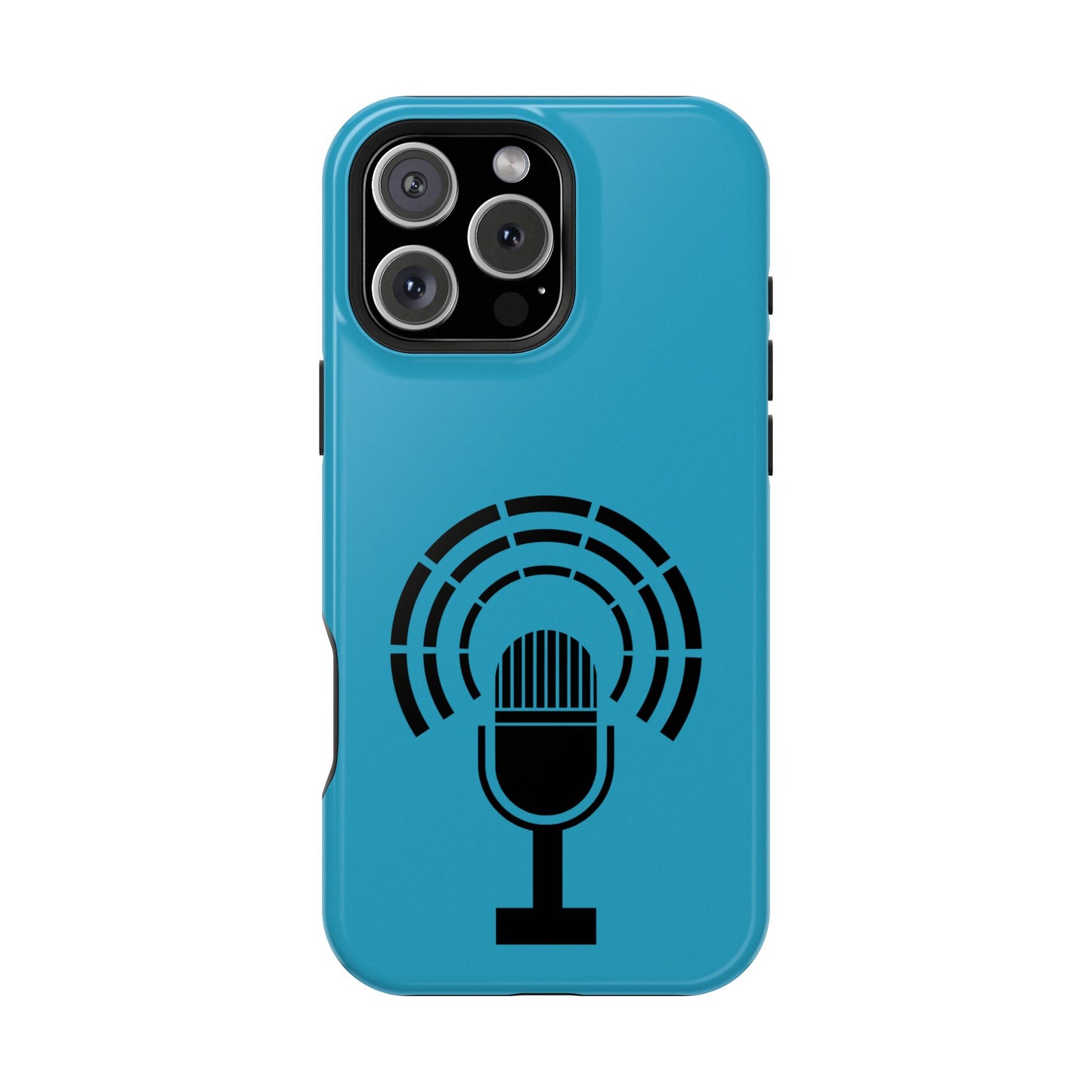 Phone Case — Retro Microphone Podcast Design, Magnetic Impact-Resistant
