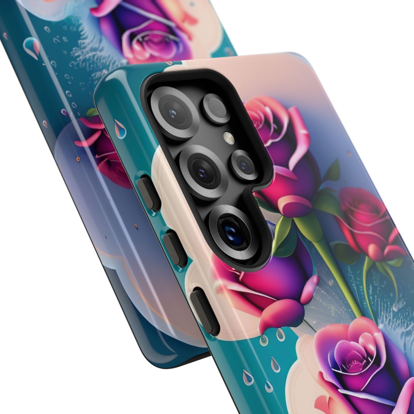 Floral Dream Tough Phone Case — Rose Bouquet Clouds Design