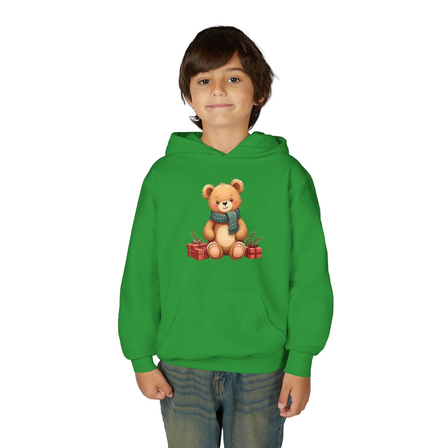 Kids Holiday Teddy Bear Hoodie – Cute Christmas Gift Sweatshirt