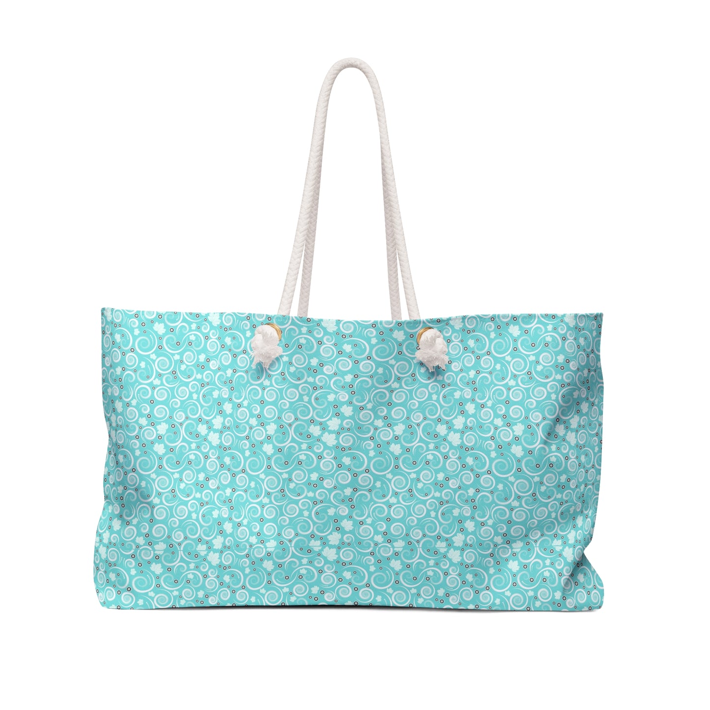 Turquoise Bubble Print Weekender Bag — Large Beach & Travel Tote
