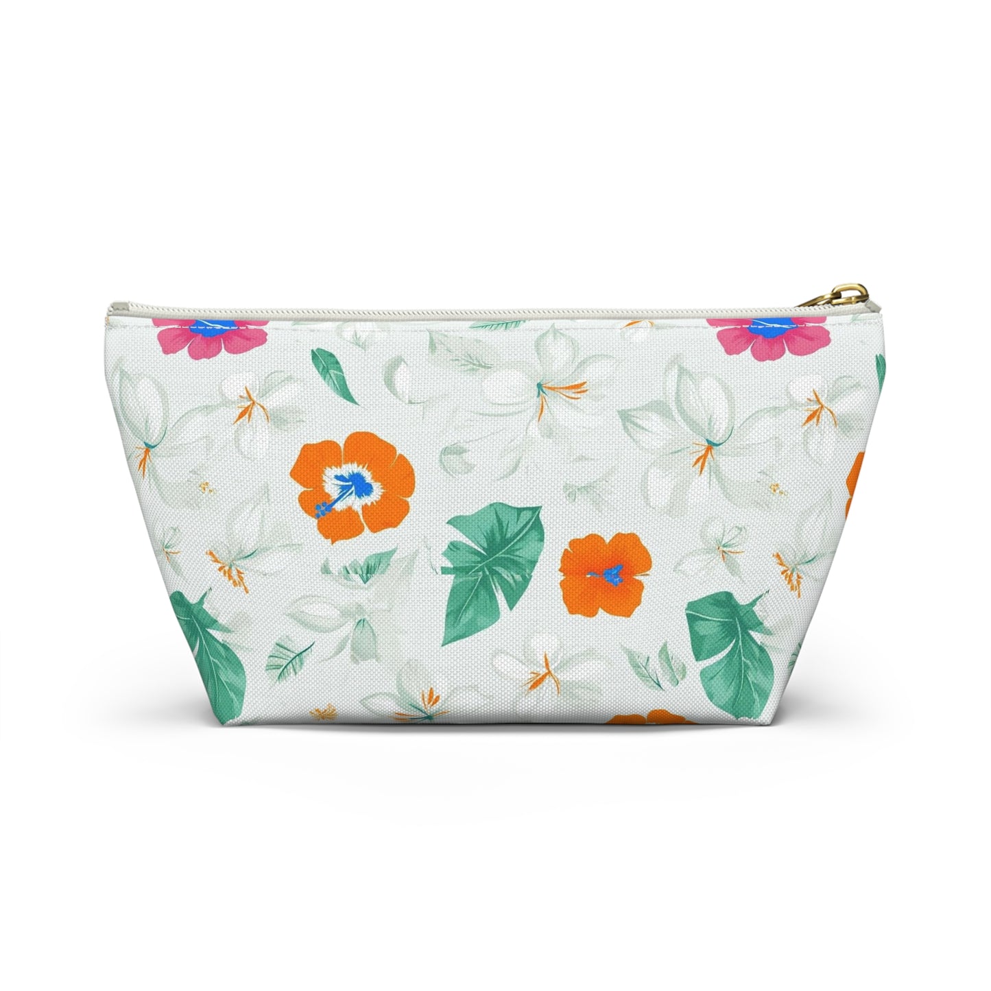 Floral Tropical Accessory Pouch — T‑Bottom Cosmetic Bag