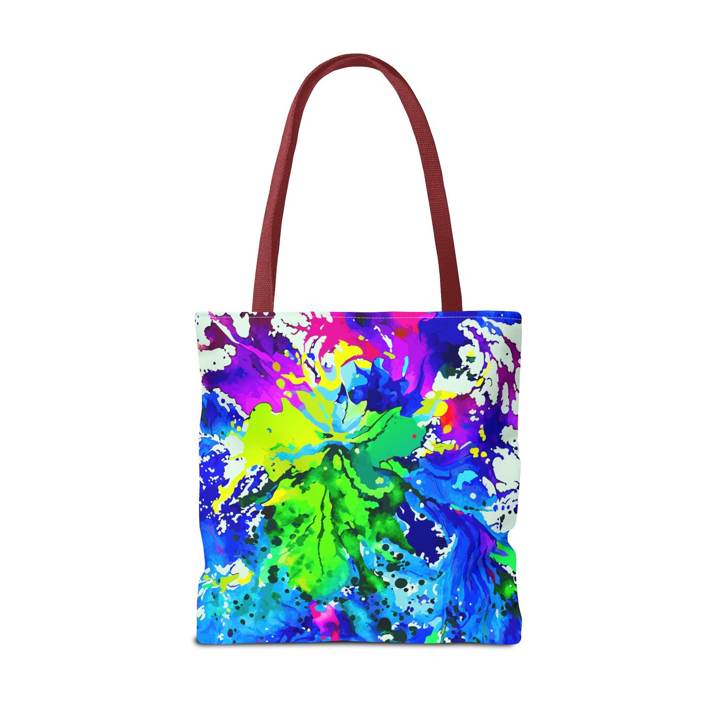 Vibrant Abstract Tote Bag Colorful Shopping Bag, Beach Tote