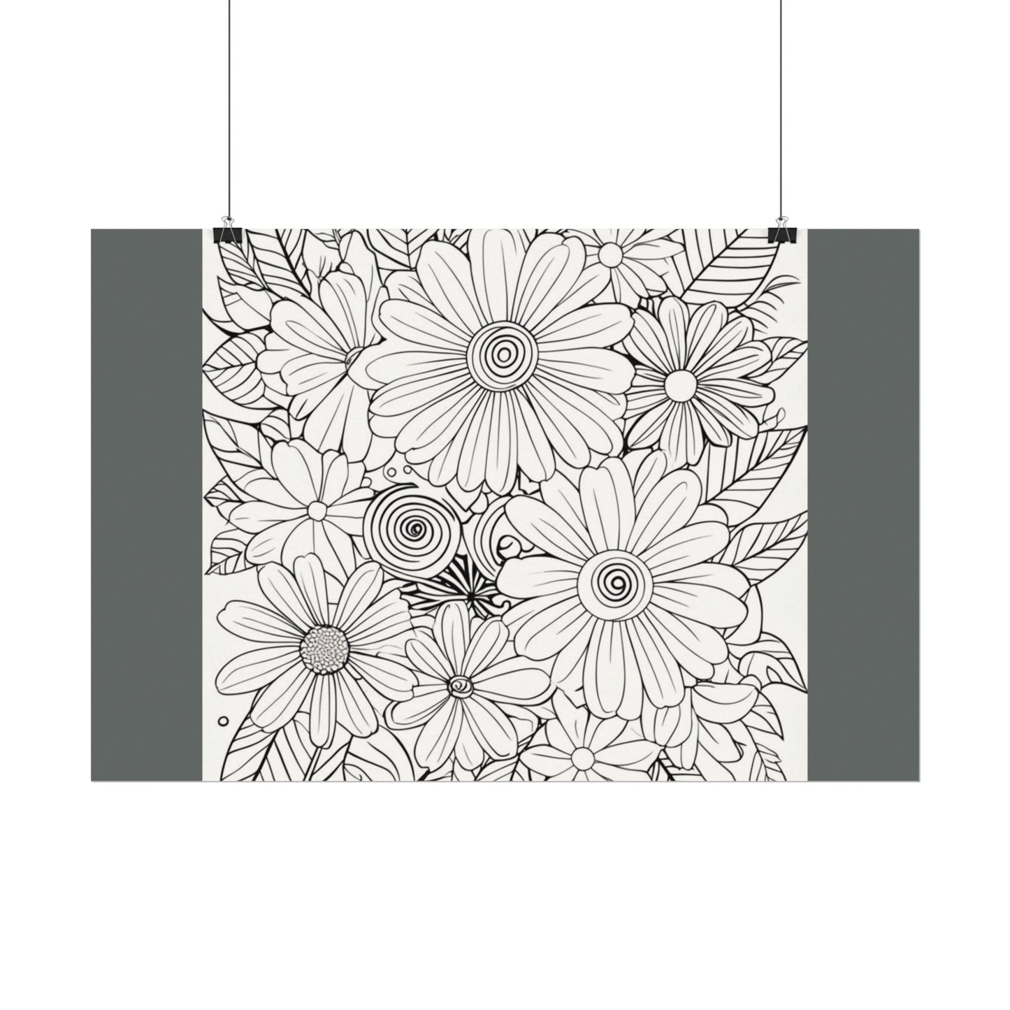 COLOR IT YOURSELF  Line Art Poster — Textured Matte Print