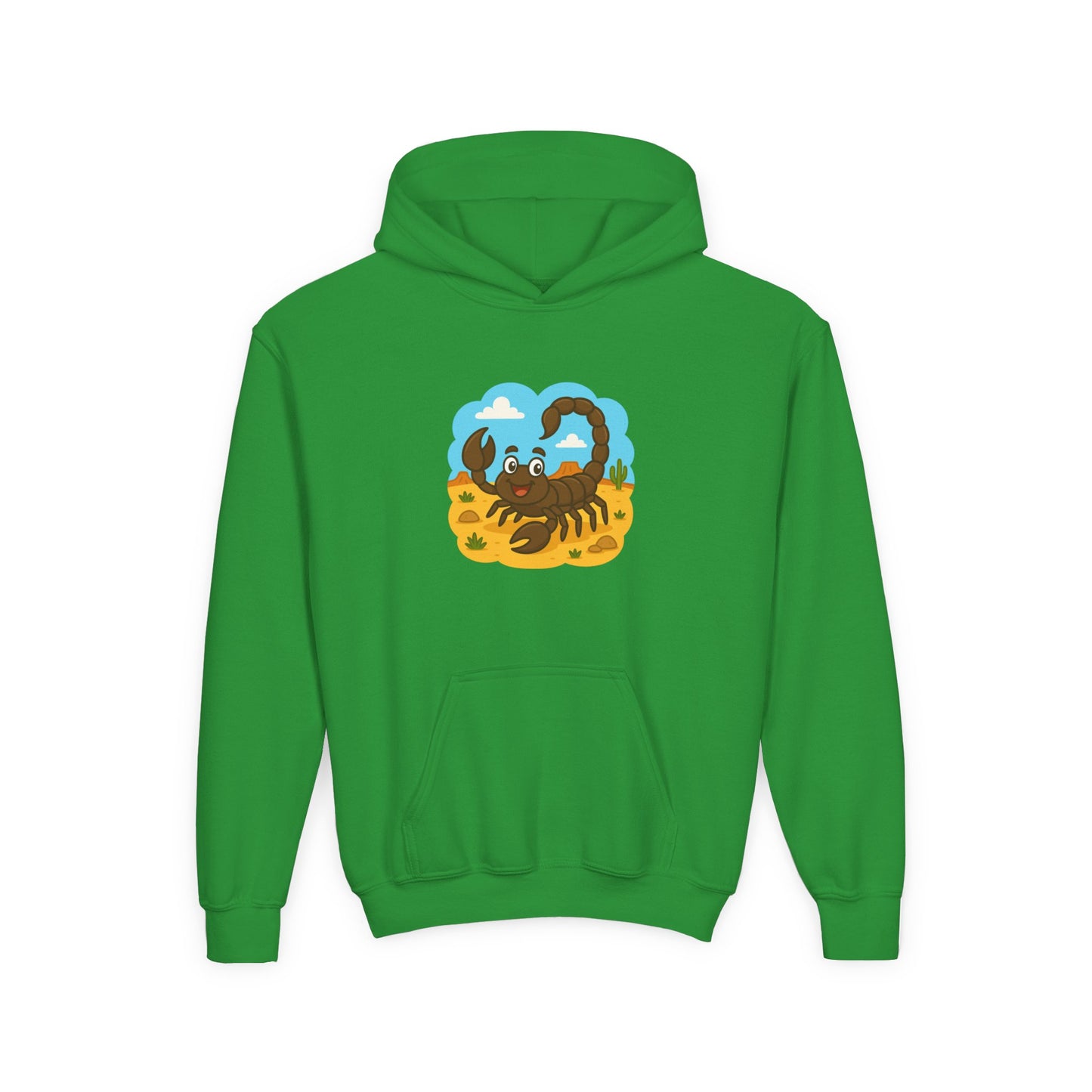Smiling Scorpion Youth Hoodie | Desert Cartoon Scorpion Kids Sweatshirt