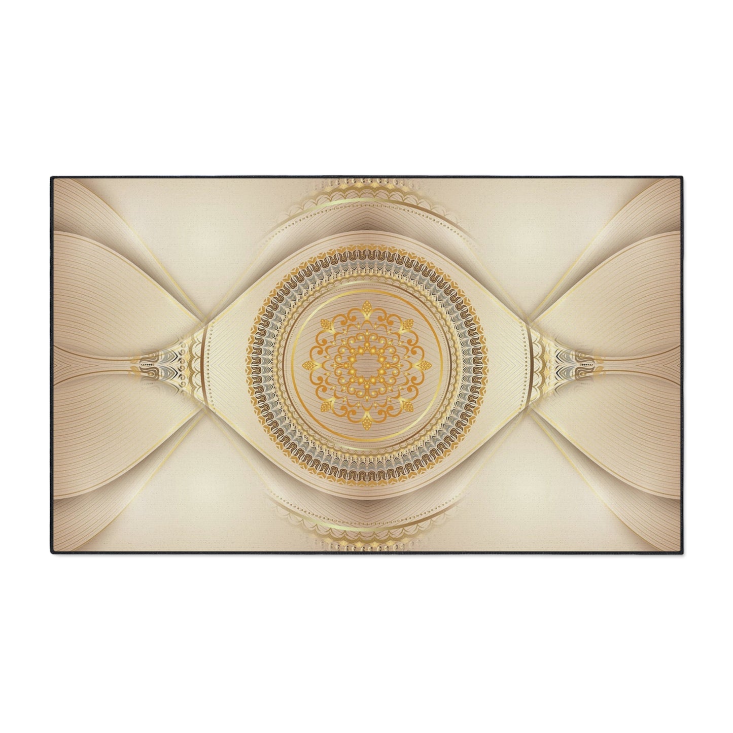 Ornate Mandala Floor Mat — Heavy-Duty Decorative Entrance Rug