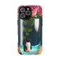 Penguin in a Glass Floral Tough Phone Case — Cute Protective Phone Cover
