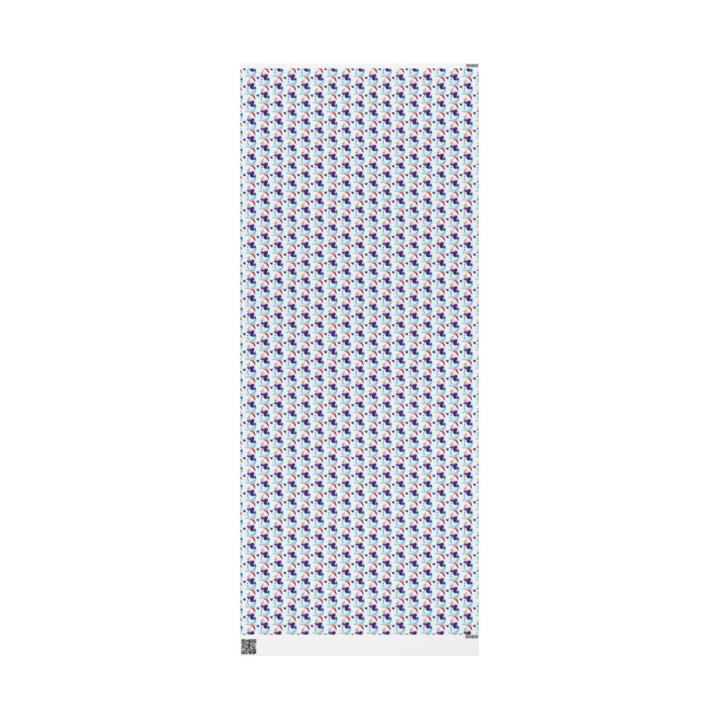 Snowman Pattern Wrapping Paper Roll — Cute Winter Holiday Gift Wrap
