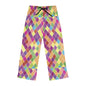 Colorful Checkered Women's Pajama Pants, Cozy Loungewear, Stylish Sleepwear