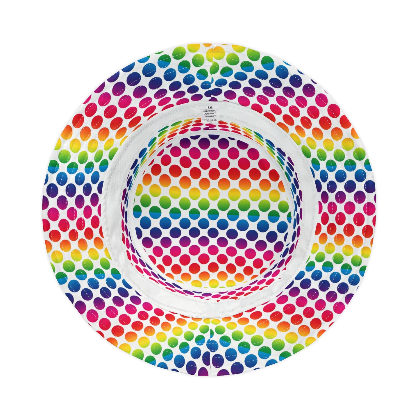 Vibrant Rainbow Polka Dot Bucket Hat, Summer Hat, Festival Accessory, Beachwear, Gift for Her, Fun Fashion