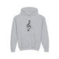 Youth Music Treble Clef Hoodie – Cute Musical Notes Kids Sweatshirt