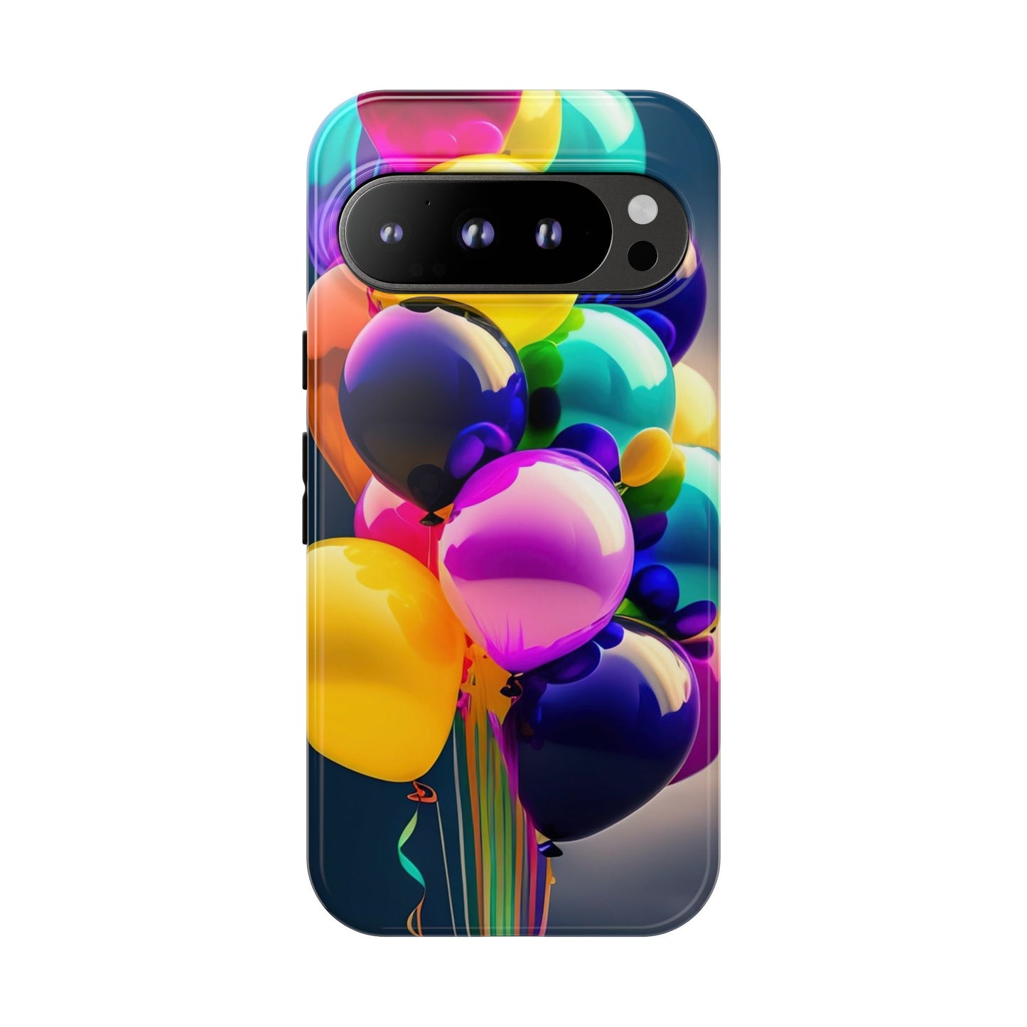 Colorful Balloon Tough Phone Case — Vibrant Party Balloons Protective Cover