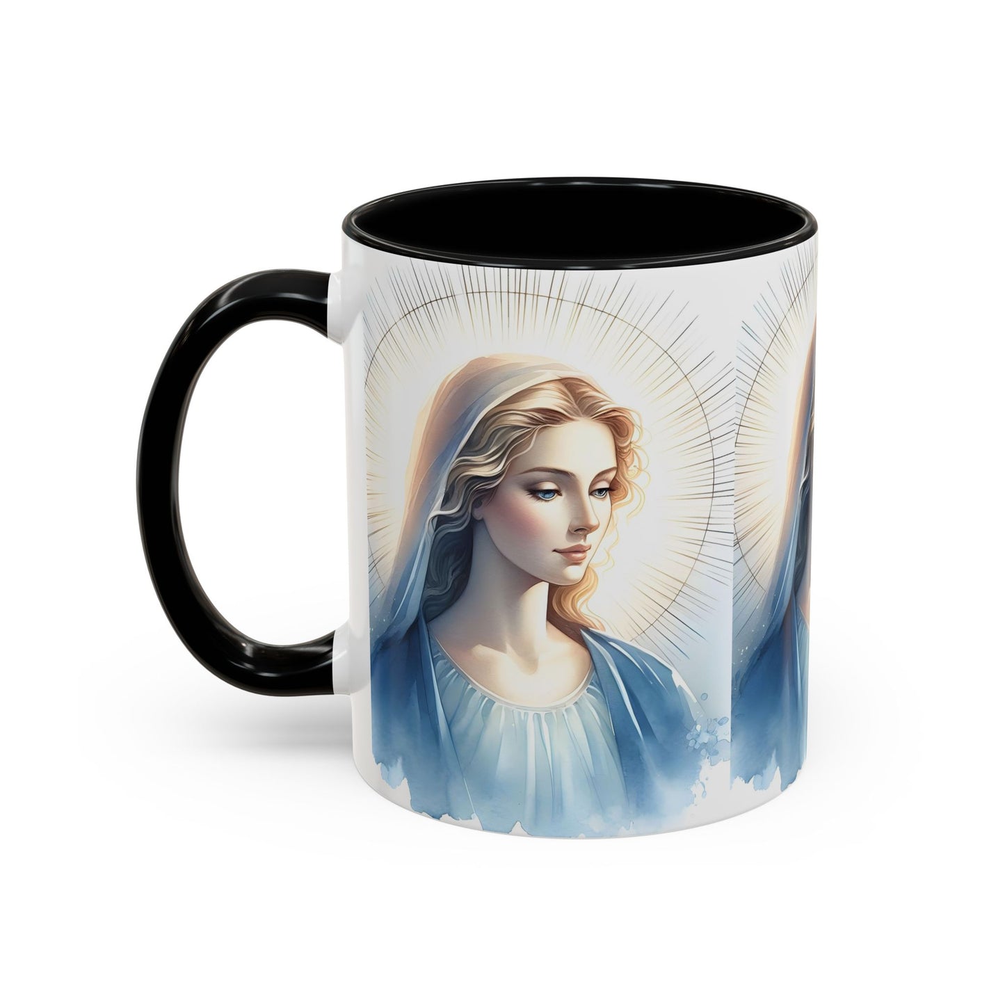 Serene Virgin Mary Accent Coffee Mug