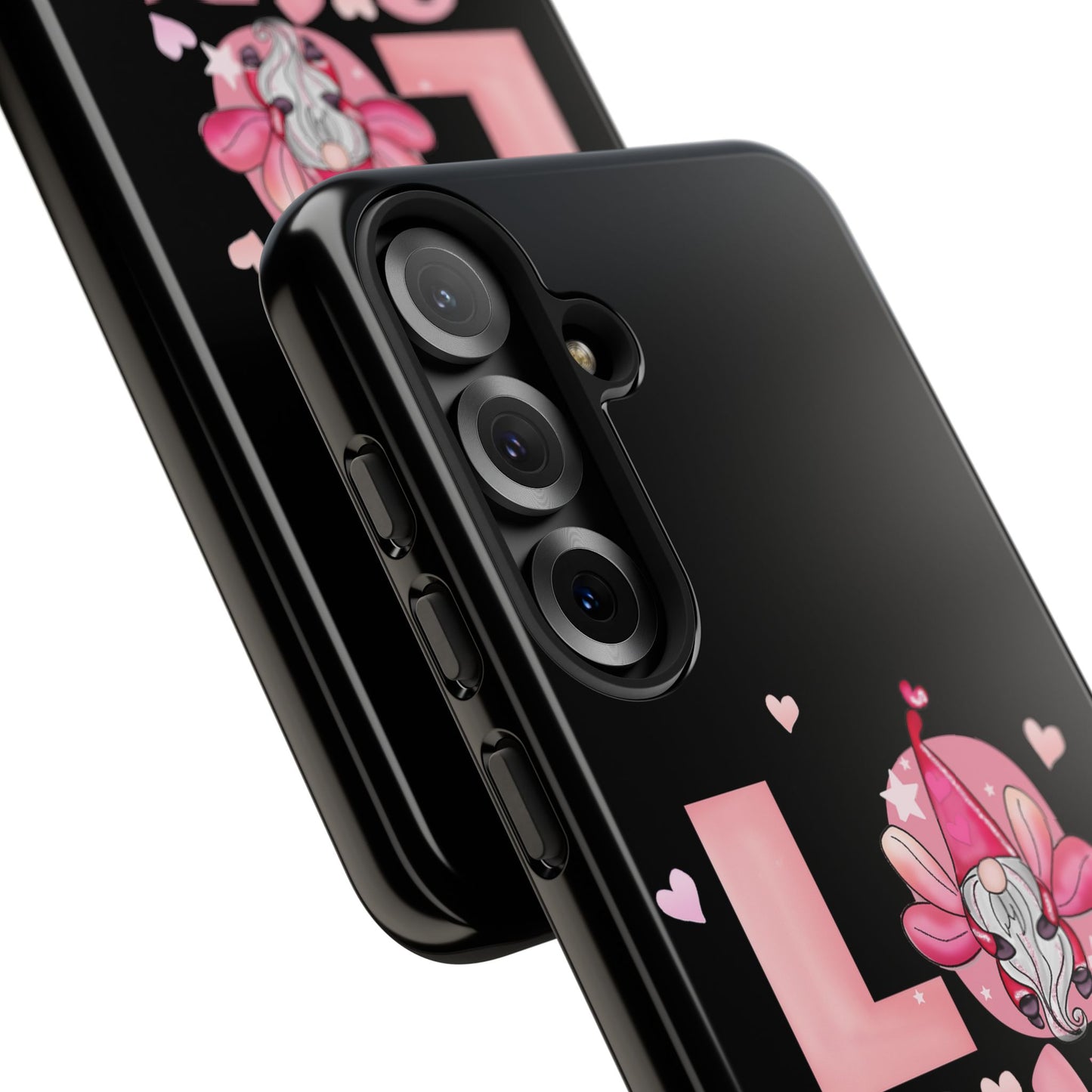 Love Gnome Phone Case — Cute Pink Heart Valentines Protective Case