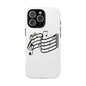 Musical Notes Phone Case — Black Treble Clef Music Staff Tough Case