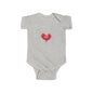 Infant Bodysuit — Watercolor Heart Baby Onesie (Valentine’s Day Newborn Gift)