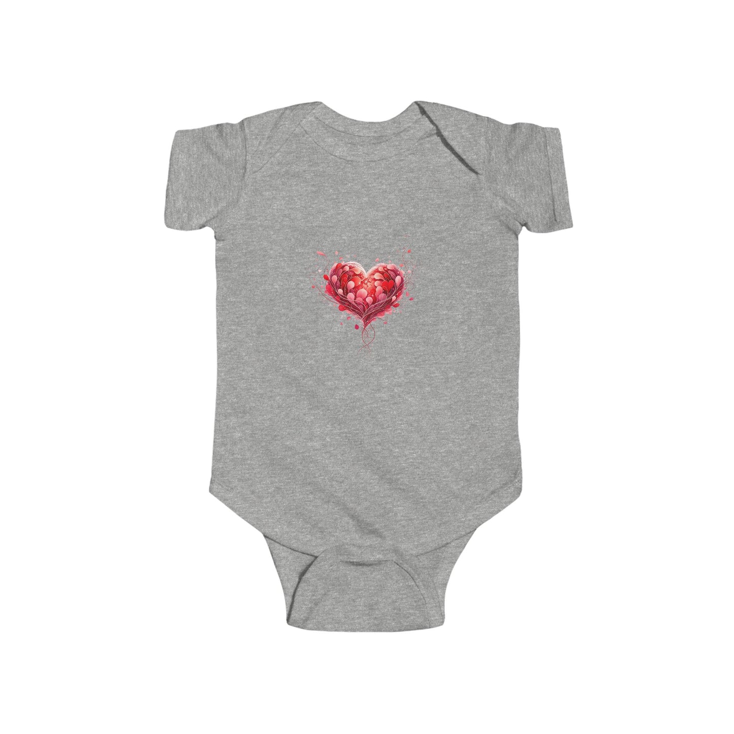 Infant Bodysuit — Watercolor Heart Baby Onesie (Valentine’s Day Newborn Gift)