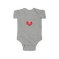 Infant Bodysuit — Watercolor Heart Baby Onesie (Valentine’s Day Newborn Gift)