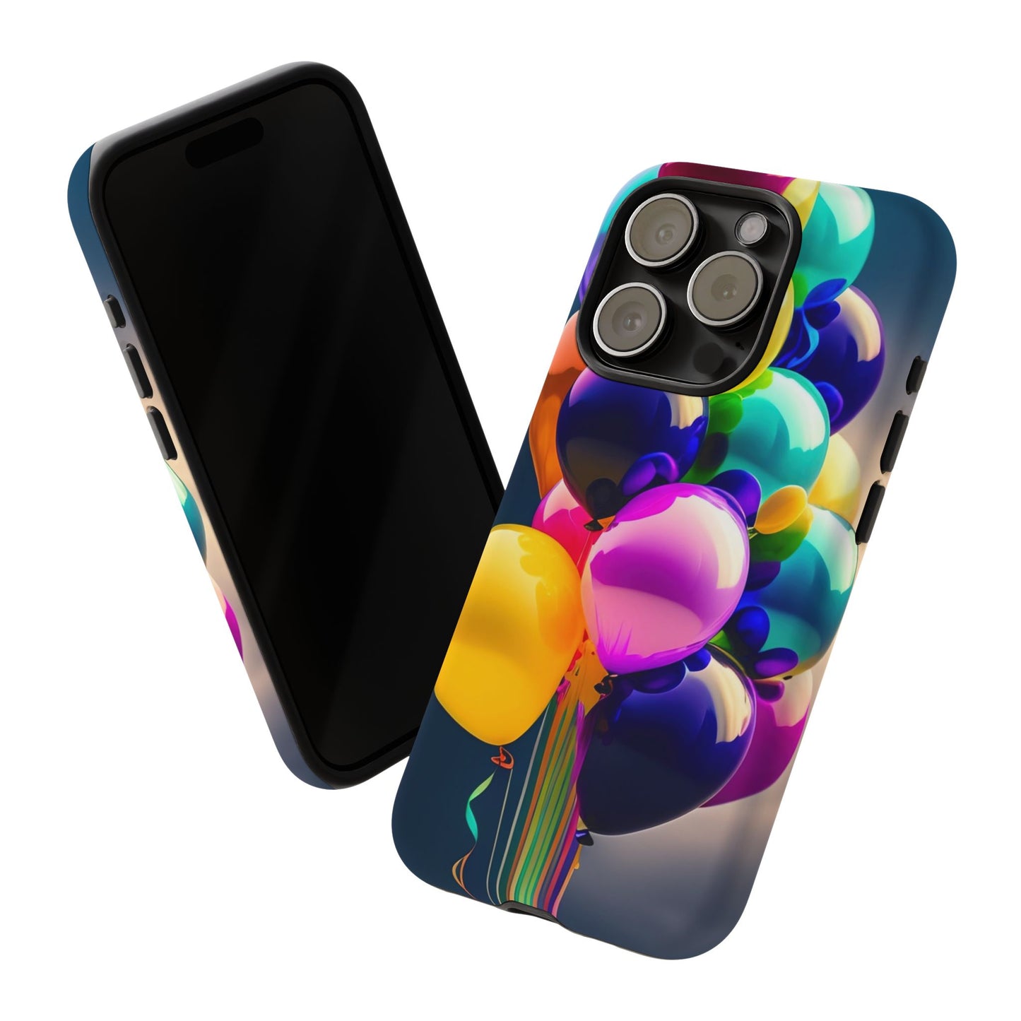 Colorful Balloon Tough Phone Case — Vibrant Party Balloons Protective Cover