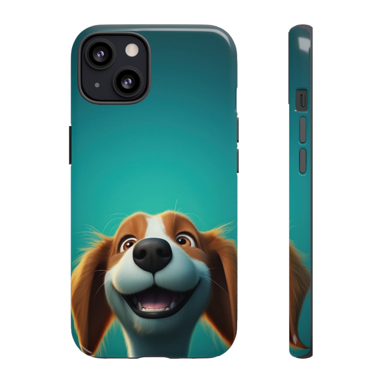 Happy Dog Phone Case — Cute Cartoon Puppy Protective Phone Cover