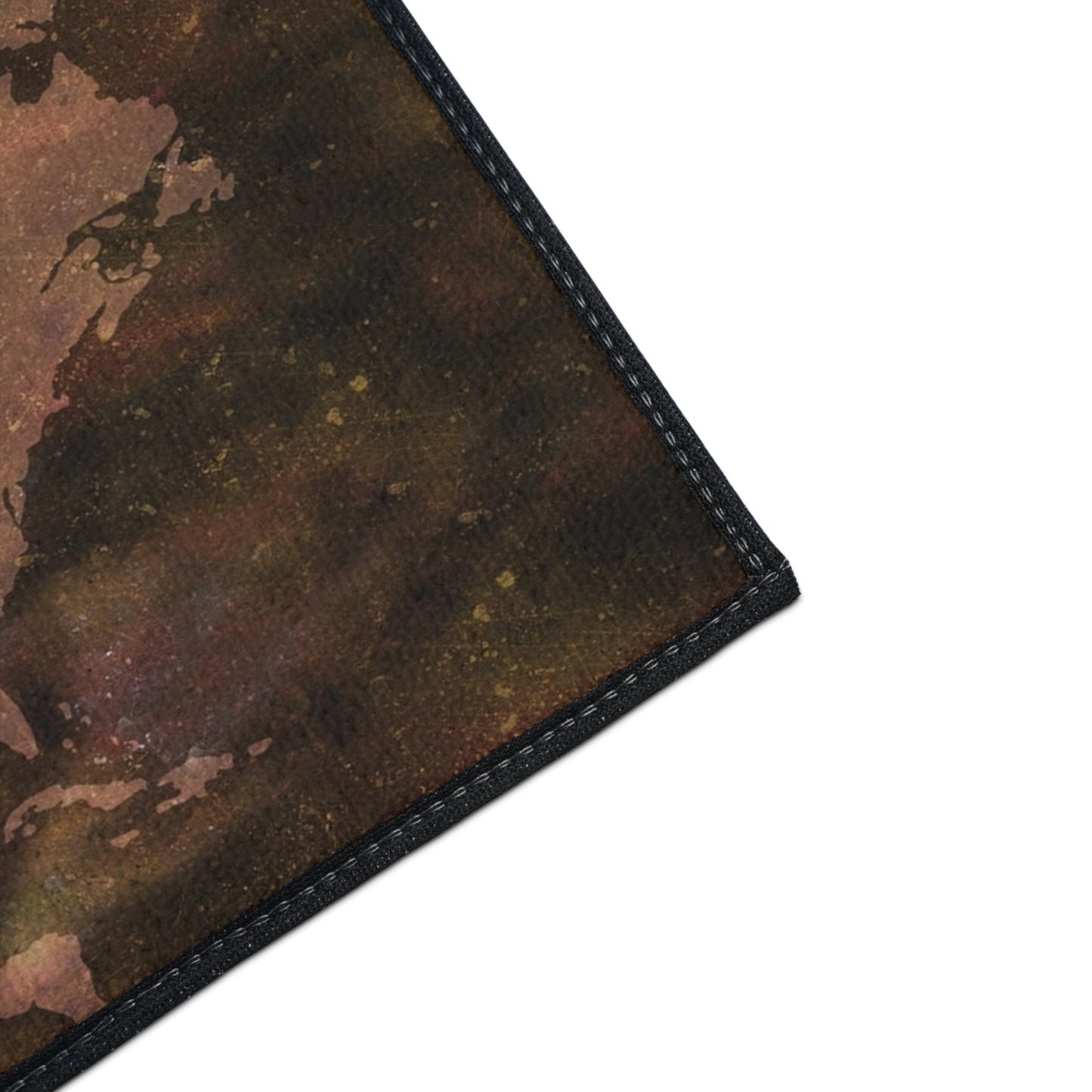 World Map Floor Mat — Rustic Watercolor Earth Doormat