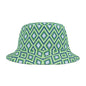 Green Geometric Diamond Pattern Bucket Hat