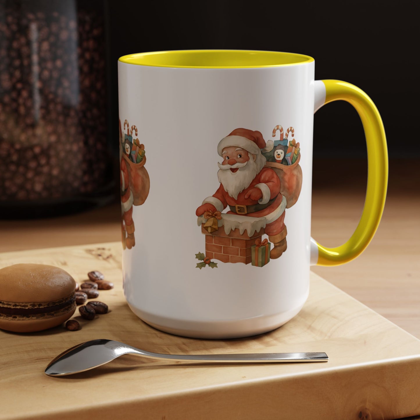 Festive Santa Coffee Mug, Holiday Gift, Christmas Decorations, Cozy Kitchen, Unique Mug, Santa-Themed Drinkware