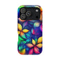 Floral Prism Magnetic Impact-Resistant Phone Case — Colorful Gradient Petal Design