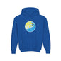 Sunrise Surf Circle Youth Hoodie | Surfing Wave Graphic