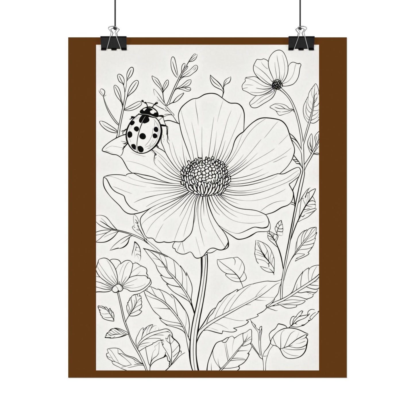 COLOR IT YOURSELF  Line Art Poster — Textured Matte Print