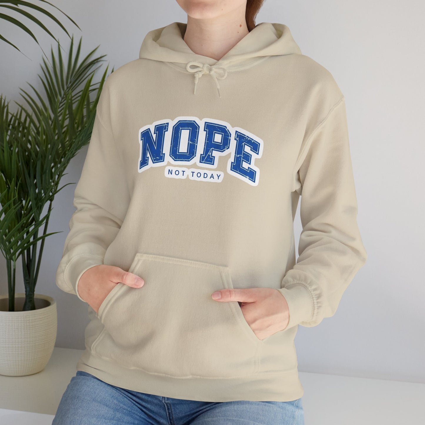Nope "Not Today" Hoodie — Casual Graphic Pullover for Chill Days