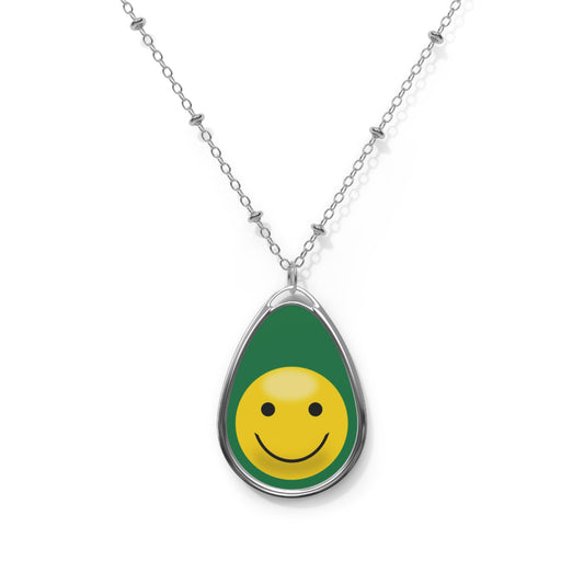 Smiley Avocado Necklace, Fun Jewelry Gift, Cute Charm, Casual Accessory, Trendy Minimalist, Friendship Present, Happiness Vibe