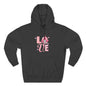 Love Blossom Hoodie — Pink Floral "LOVE" Graphic Fleece Hoodie