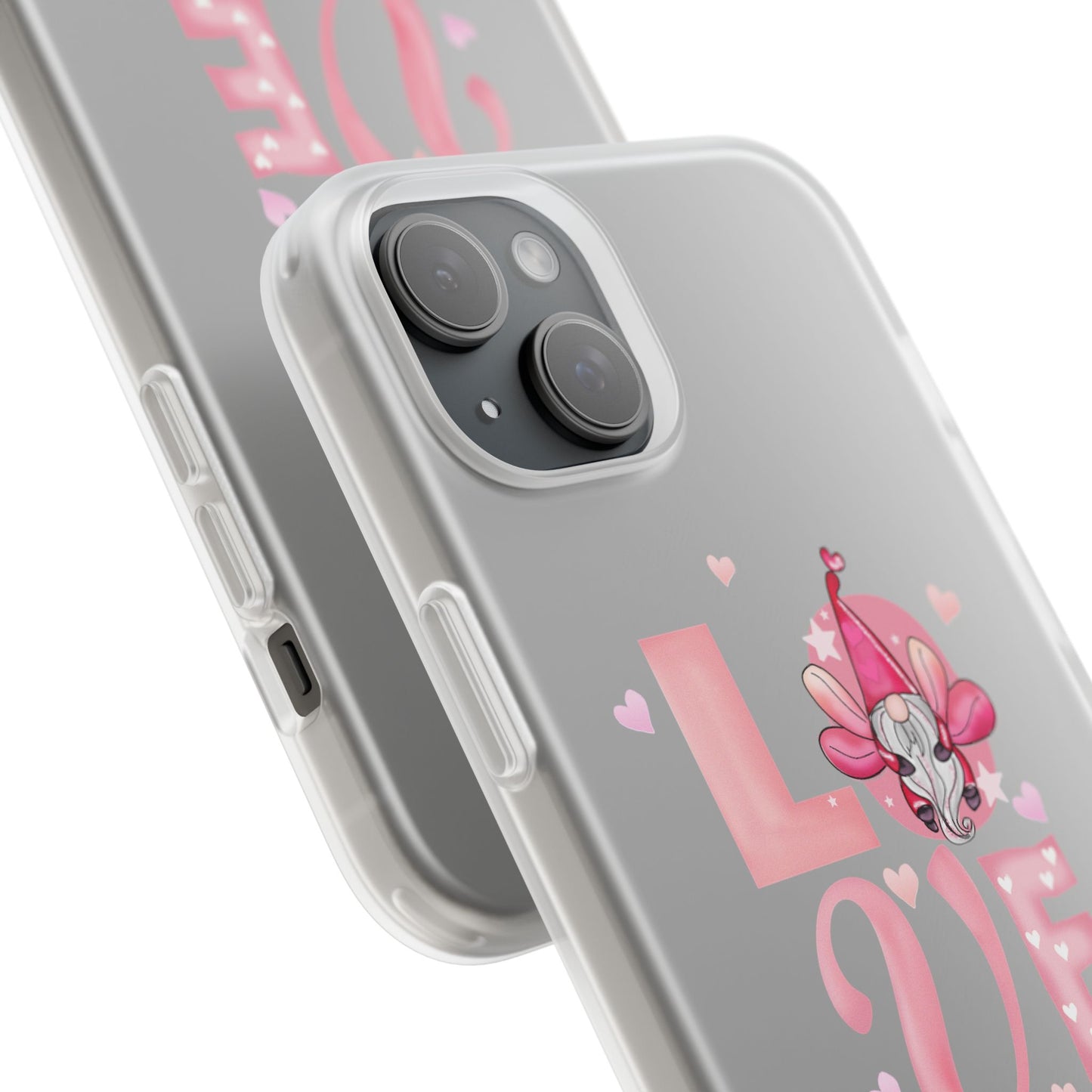 Love Gnome Phone Case — Cute Pink Valentine Flexi Case