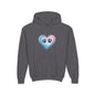 Kids Heart Paw Hoodie — Pastel Gradient Pet Lover Sweatshirt