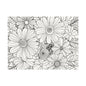 COLOR IT YOURSELF Floral Line Art Poster — Textured Matte Print