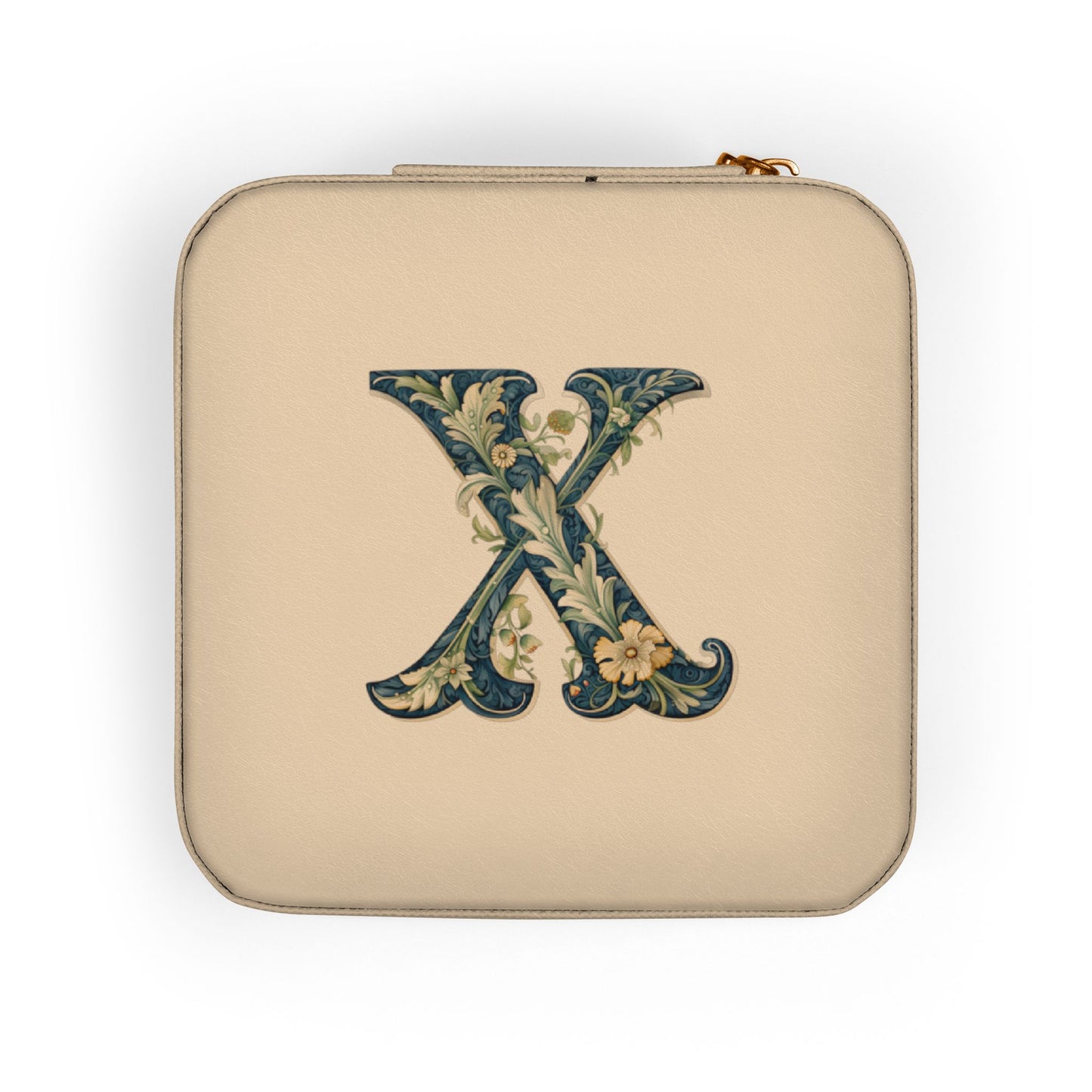 Monogram X Pink Travel Jewelry Case — Compact Organizer for Rings, Earrings & Necklaces