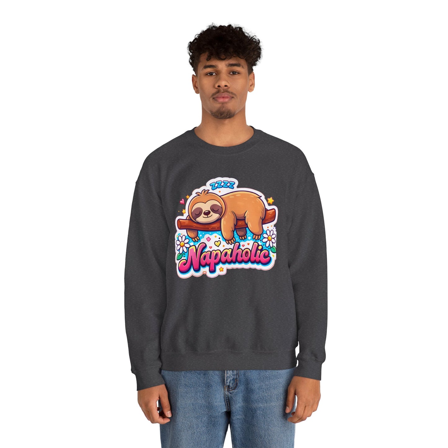 Napaholic Sweatshirt — Cute Sloth Nap Lover Crewneck