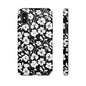 Floral Noir Tough Phone Case — Black & White Flower Protective Cover