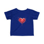 Infant Tee with Watercolor Heart – Baby Valentine Shirt