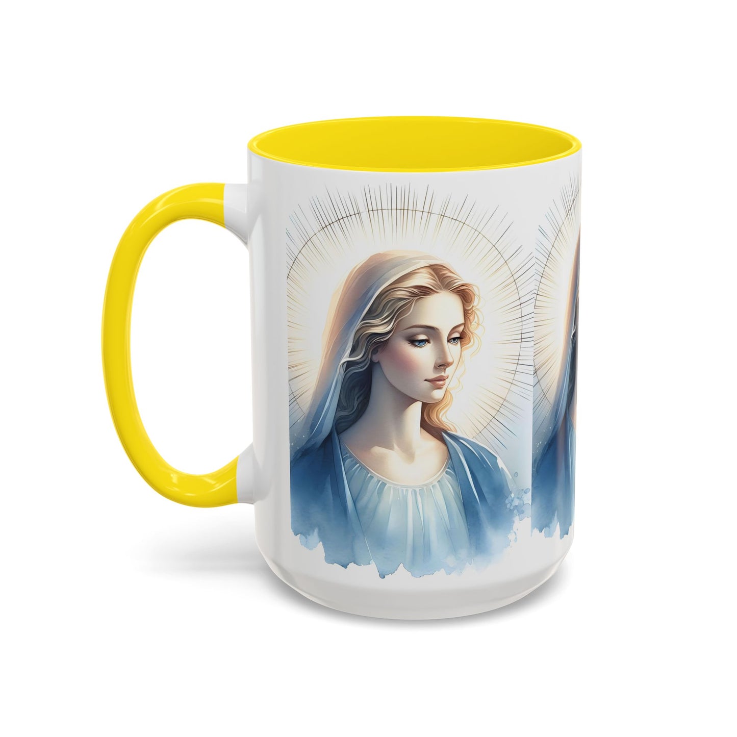 Serene Virgin Mary Accent Coffee Mug
