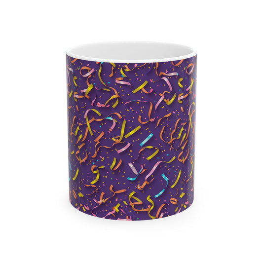Festive Confetti Ceramic Mug, Colorful Coffee Cup for Birthdays, Parties, Holiday Gifting, Celebration Decor, Fun Drinkware