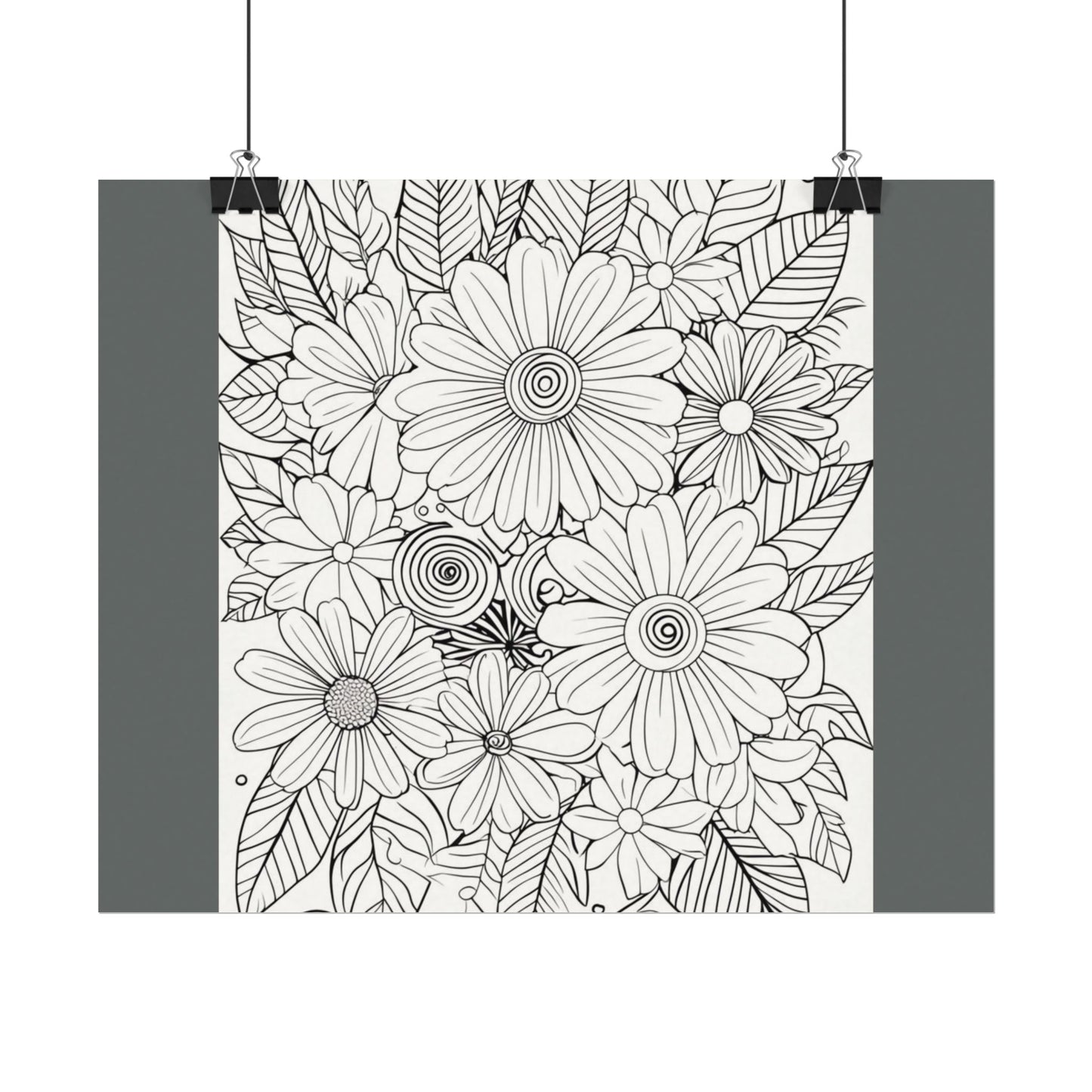 COLOR IT YOURSELF  Line Art Poster — Textured Matte Print