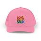 Don’t Look Back Snapback Trucker Cap — Retro Rainbow Embroidered Hat