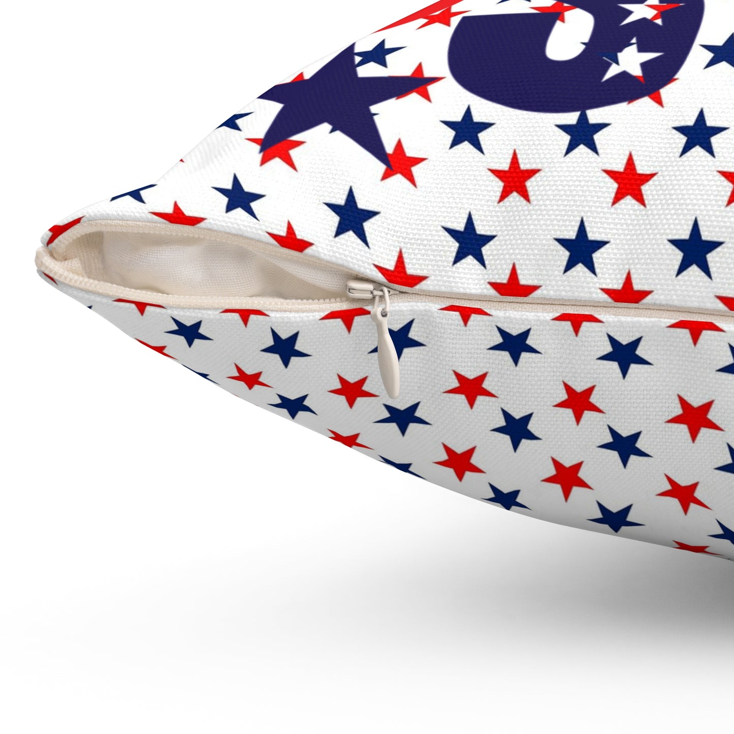 Patriotic USA Star Square Pillow, Throw Cushion, Home Decor, Independence Day Gift, Americana Style, USA Flag Decor