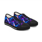 Women's Low Top Sneakers — Blue Purple Swirl Graphic Casual Shoes