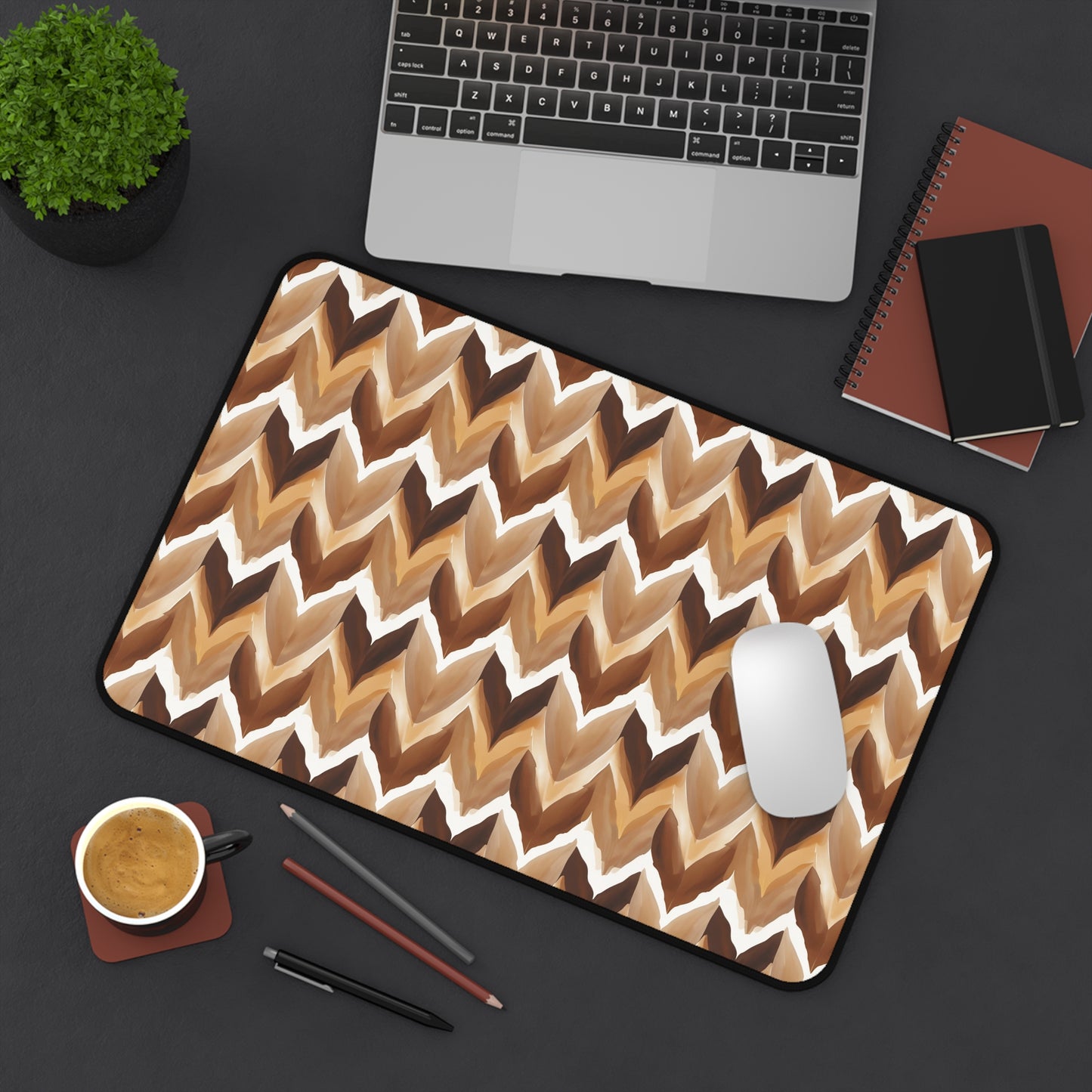 Stylish Geometric Desk Mat - Modern Office Decor for Workspace