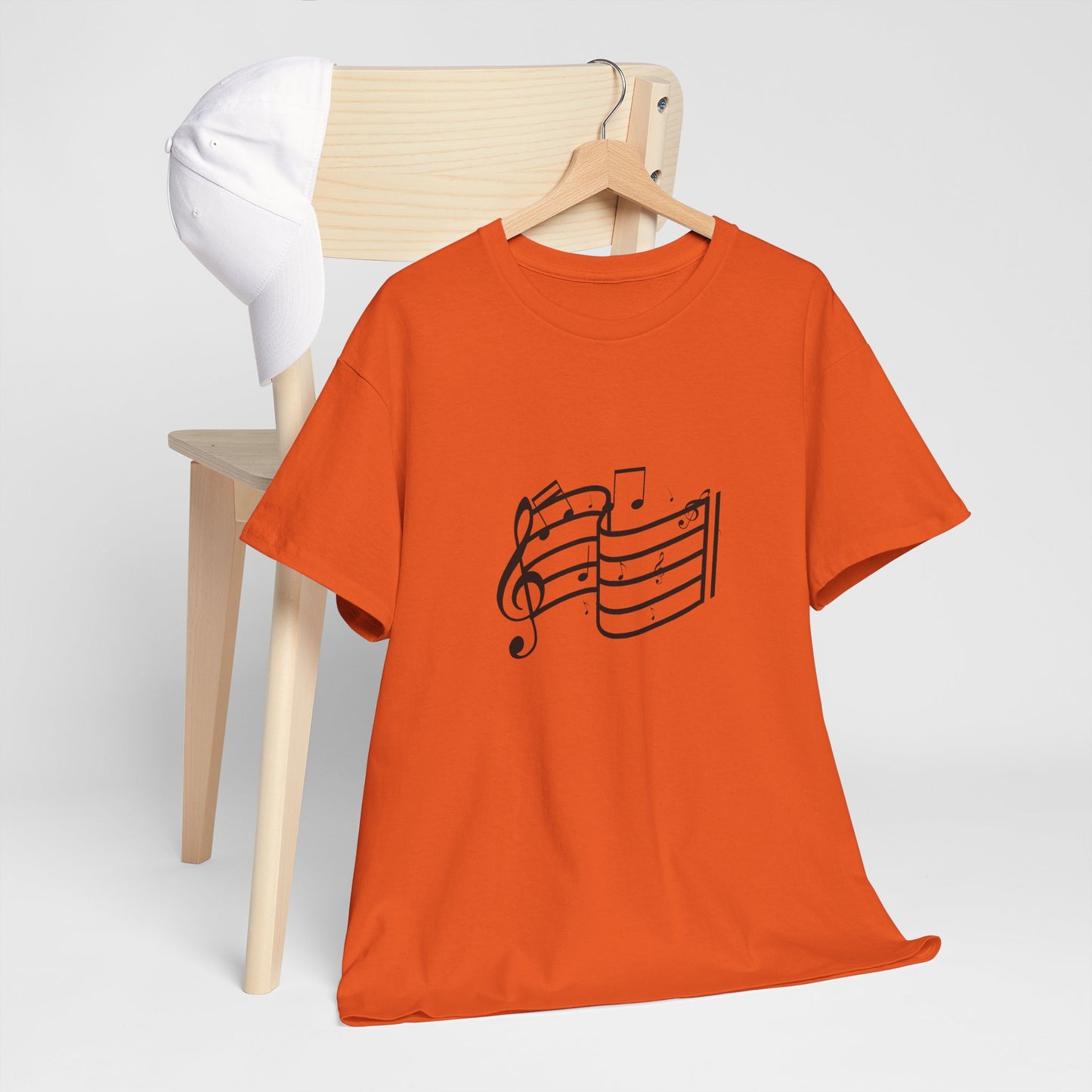 Music Notes T‑Shirt — Minimalist Sheet Music Tee for Musicians & Music Lovers