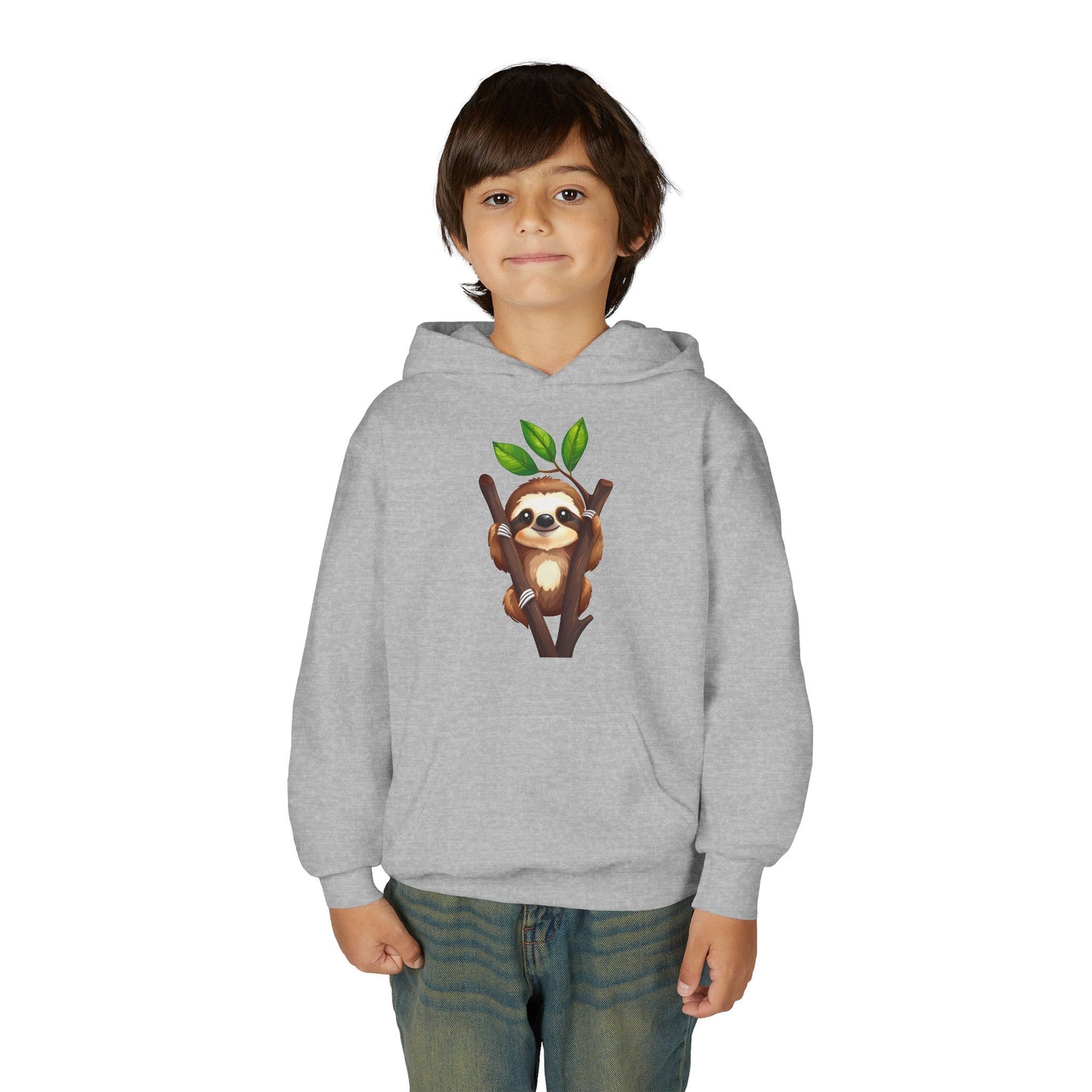 Cute Sloth on Branch Hoodie | Kids Sweatshirt